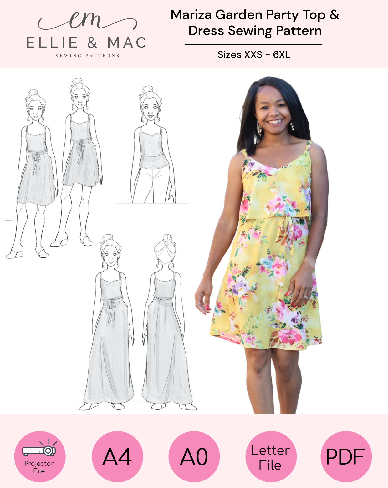 Mariza Garden Party Top & Dress Pattern