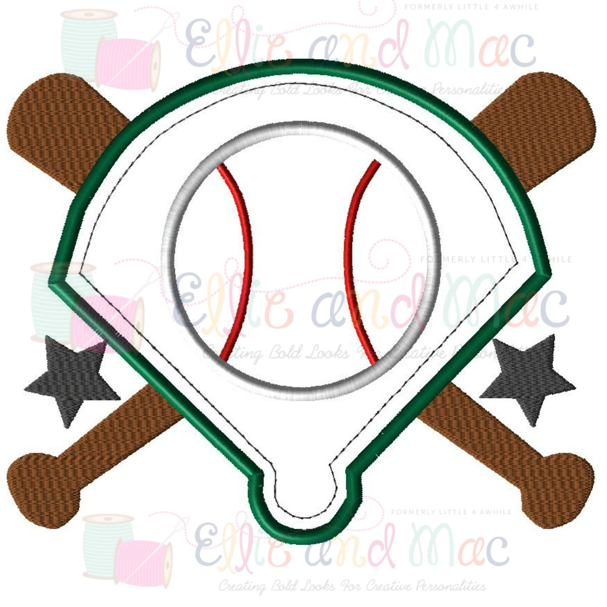 Boston Baseball Applique Embroidery Font