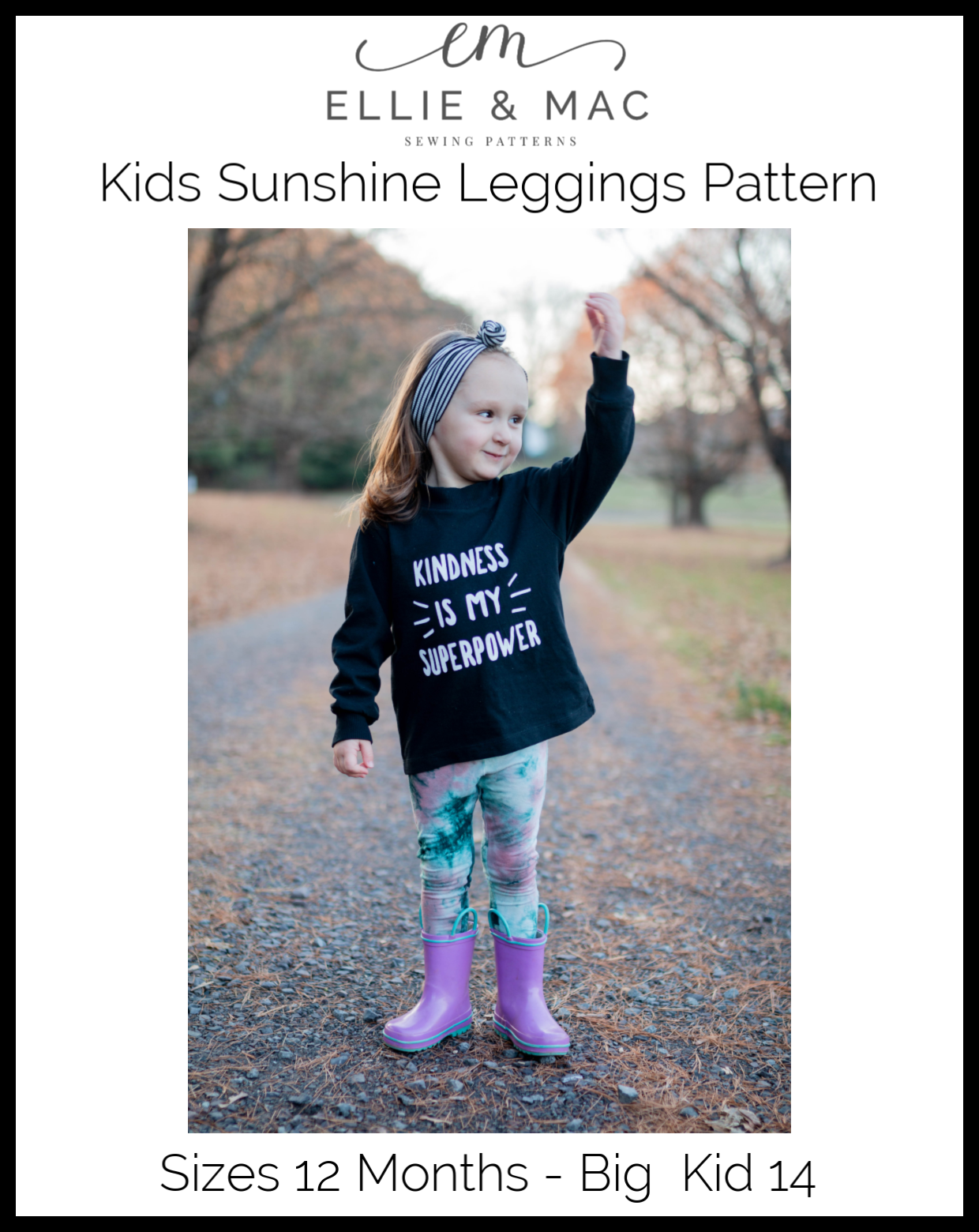 Baby and kids leggings sewing pattern PDF download, kids sewing