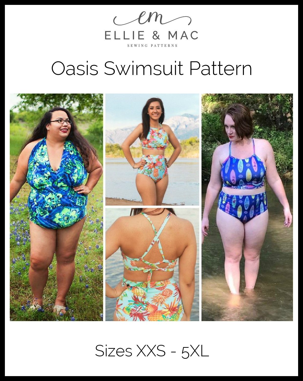 Free PDF download printable basic swimsuit