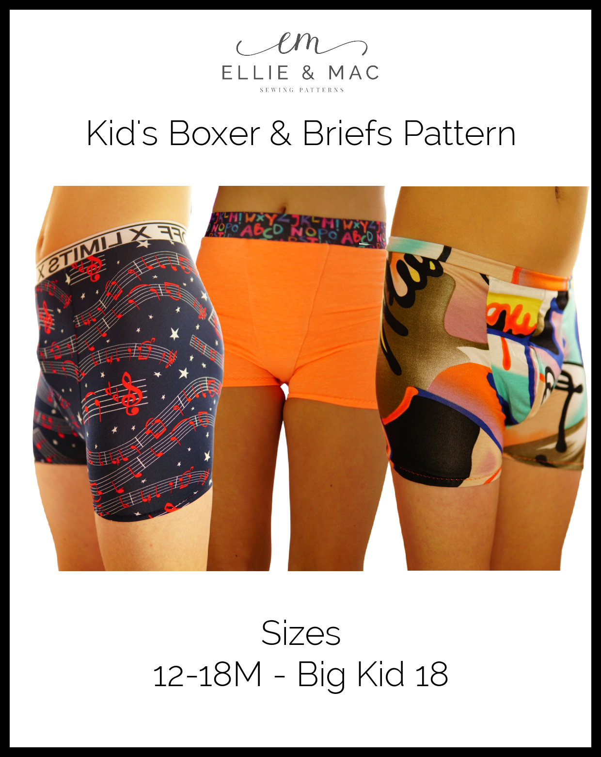 NEW Power Boy Briefs Underwear PDF Pattern & Online Class