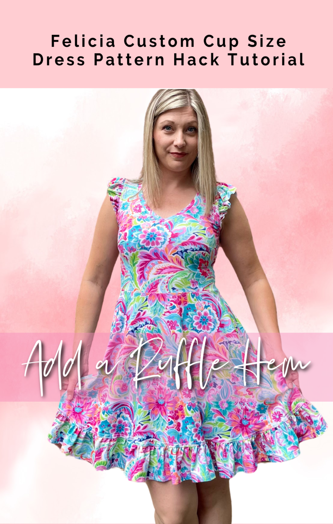 Add A Ruffle Hem To The Felicia Custom Cup Size Dress Pattern