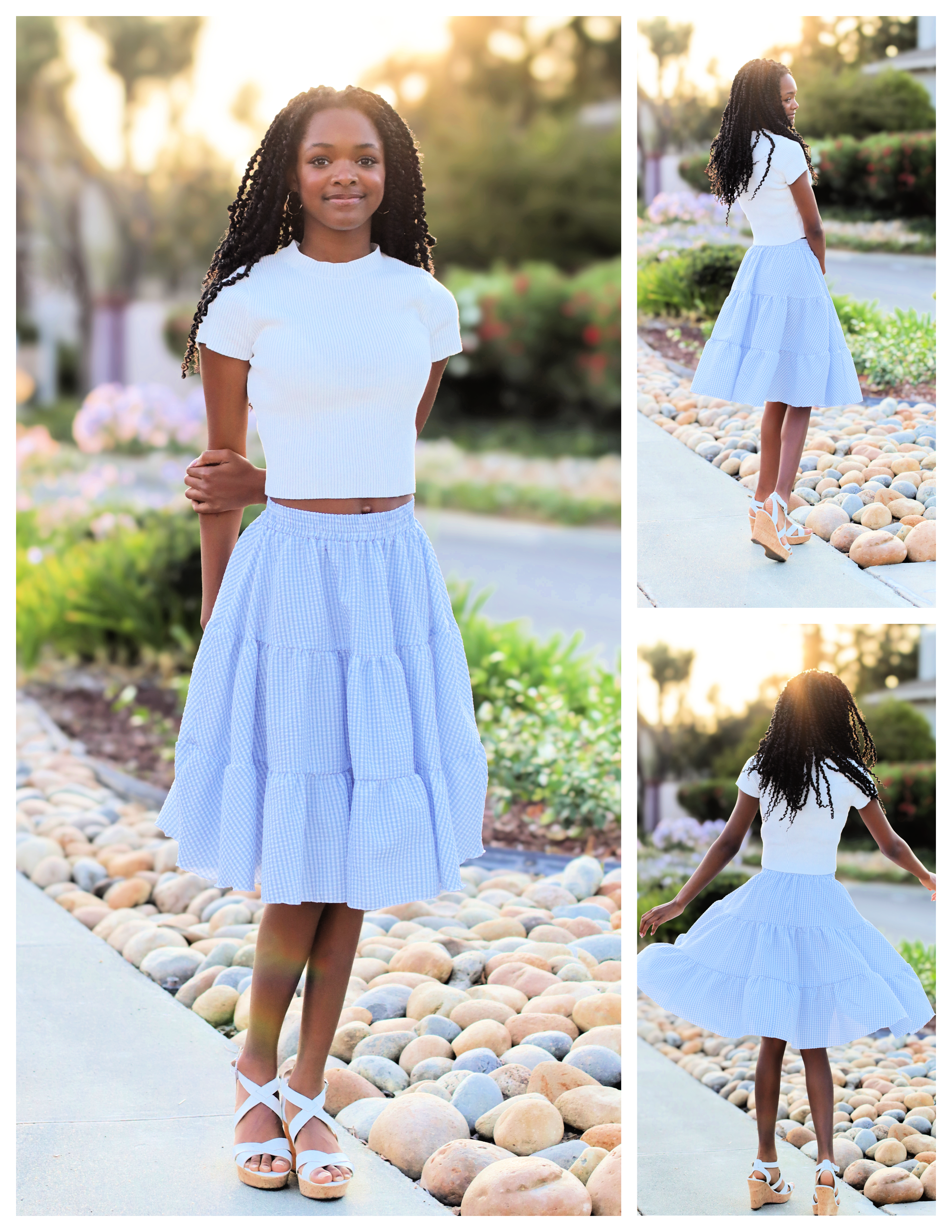 Theresa Tiered Skirt Pattern Bundle (Adult & Kids)