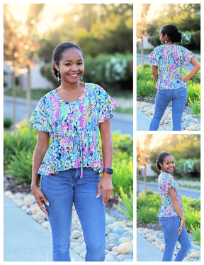 Daphne Dolman Drawstring Blouse Pattern