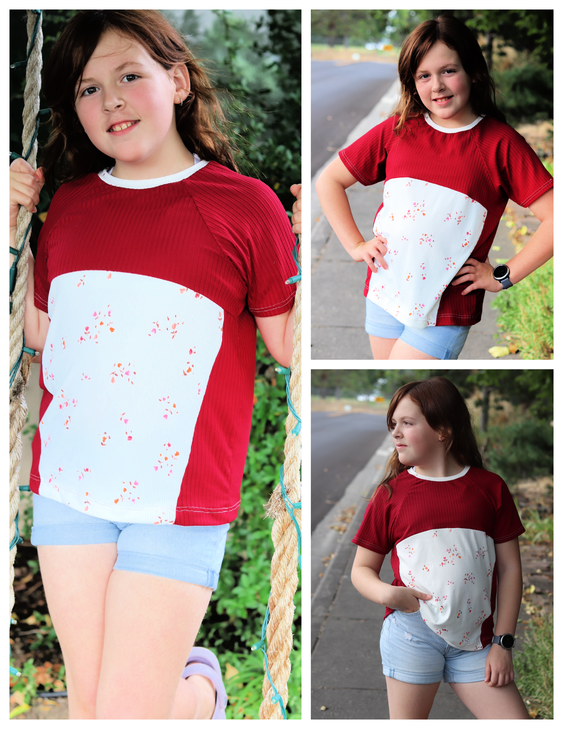 Phoenix Raglan Color Block Top Pattern