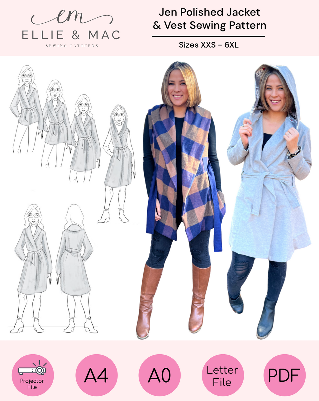 Jen Polished Vest & Jacket Pattern