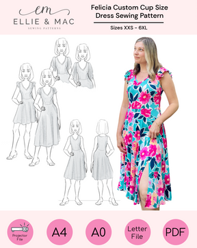 Felicia Custom-Fit Cup Size Dress Pattern