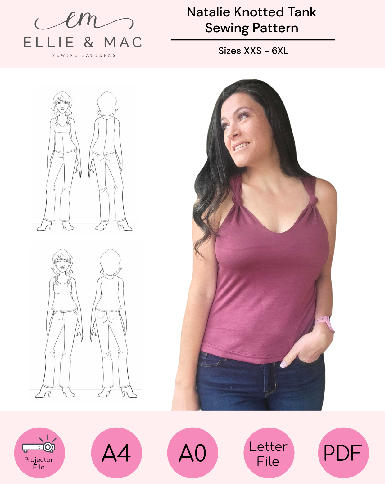 Natalie Knotted Tank Top Pattern