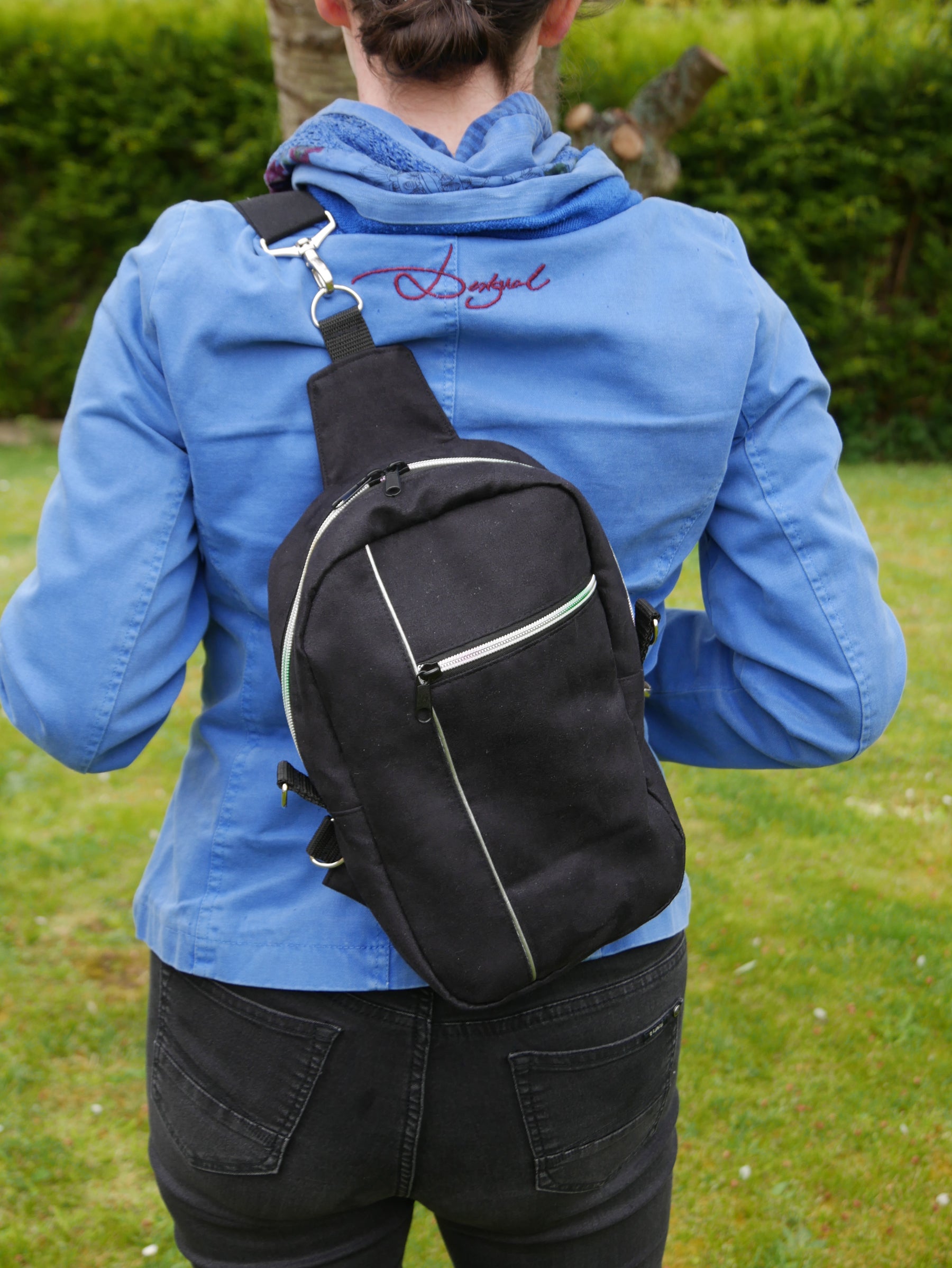 Anello BLUE square hand/ shoulder Bag with Double Handles & Detachable  Strap 