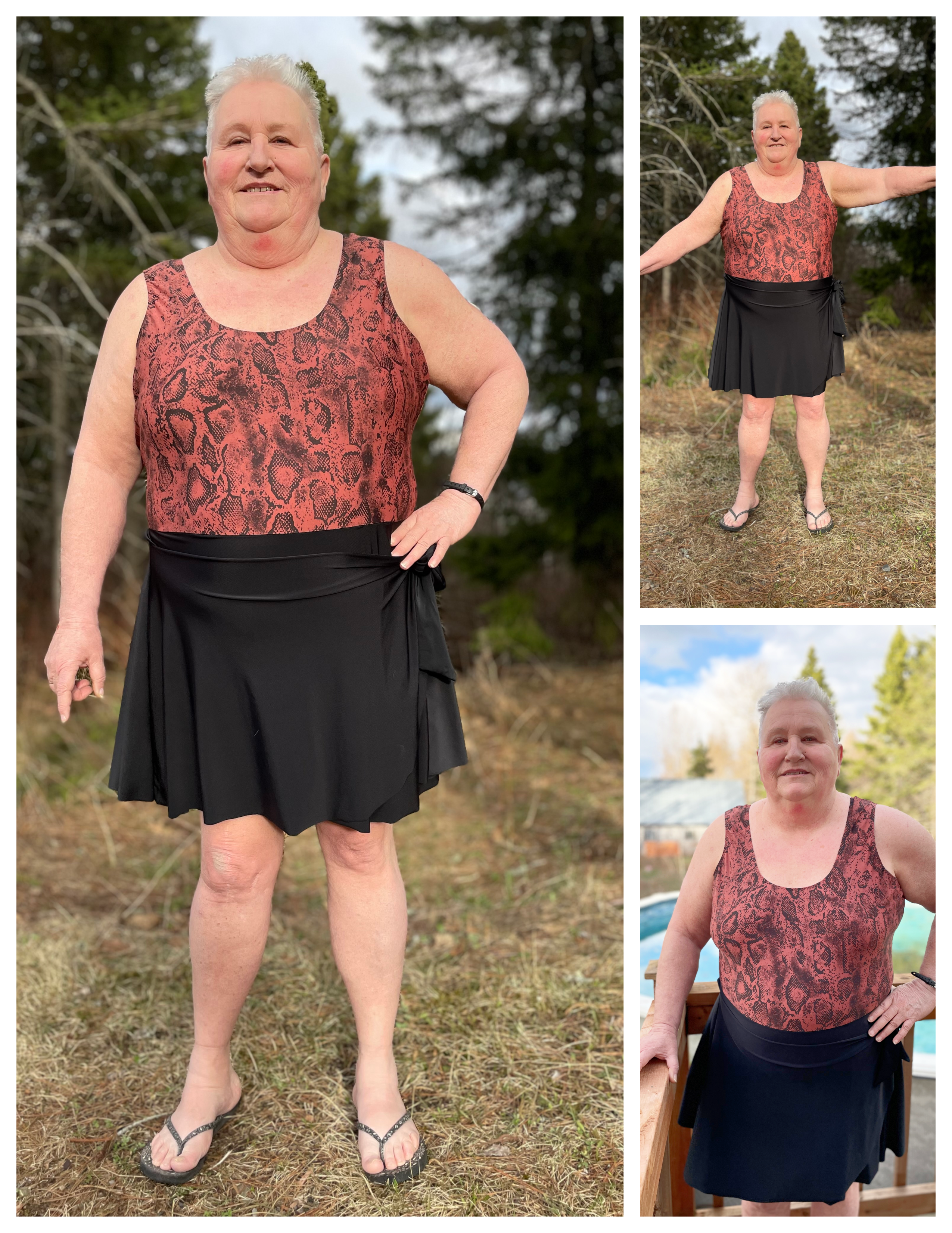 Candi Square Neck Swim Dress Pattern