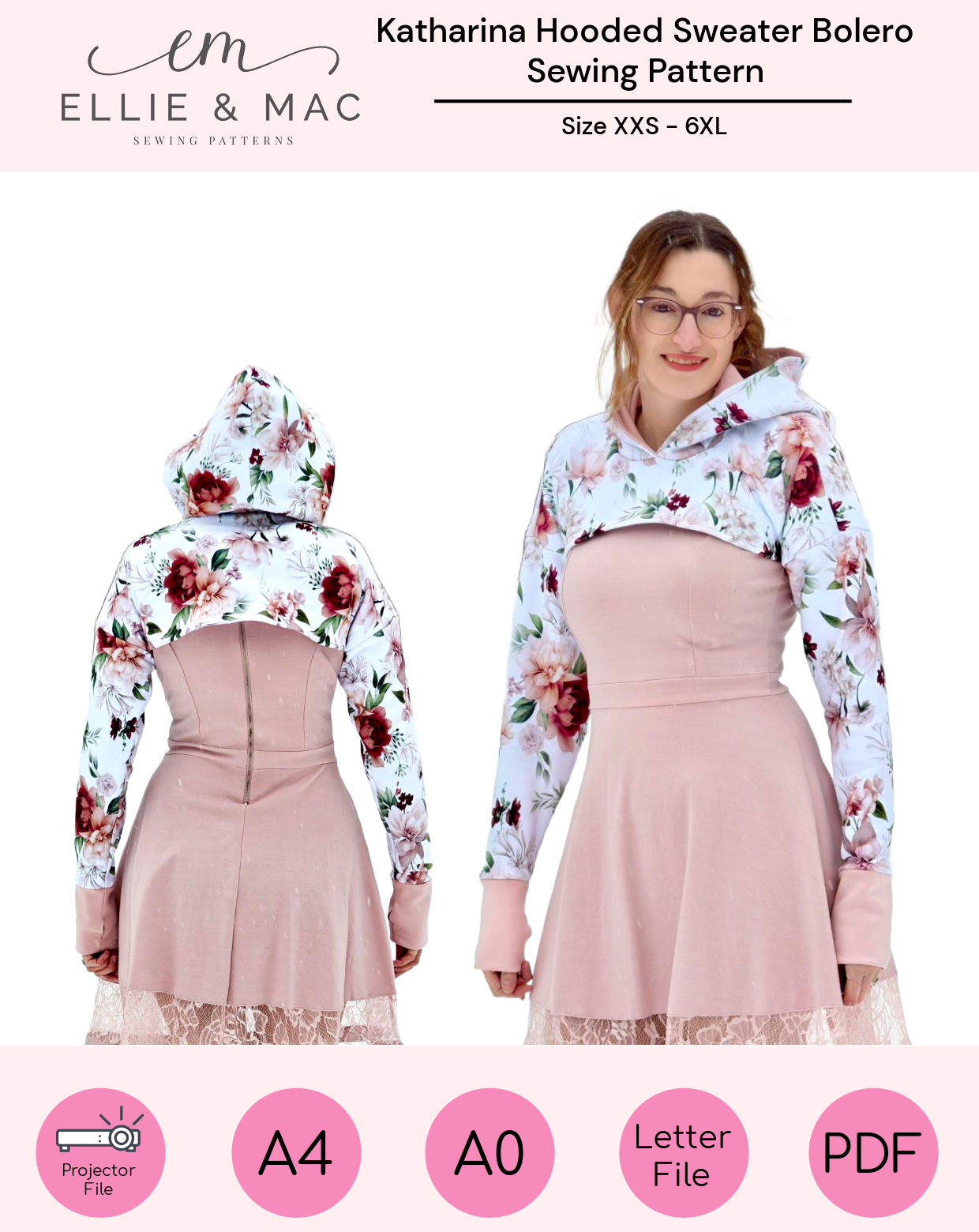 Katharina Hooded Sweater Bolero Pattern