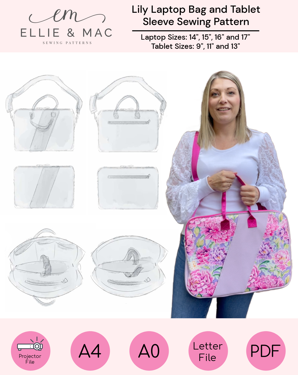 Lily Laptop Bag & Tablet Sleeve Pattern