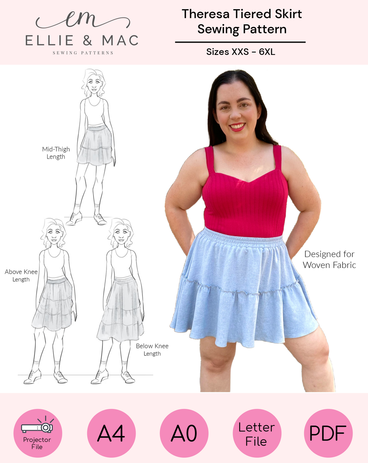 Theresa Tiered Skirt Pattern