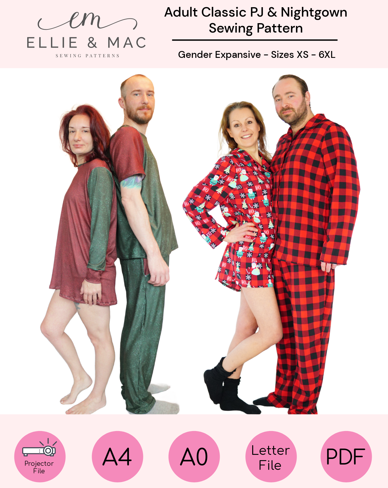 Adult Classic PJ & Nightgown Pattern