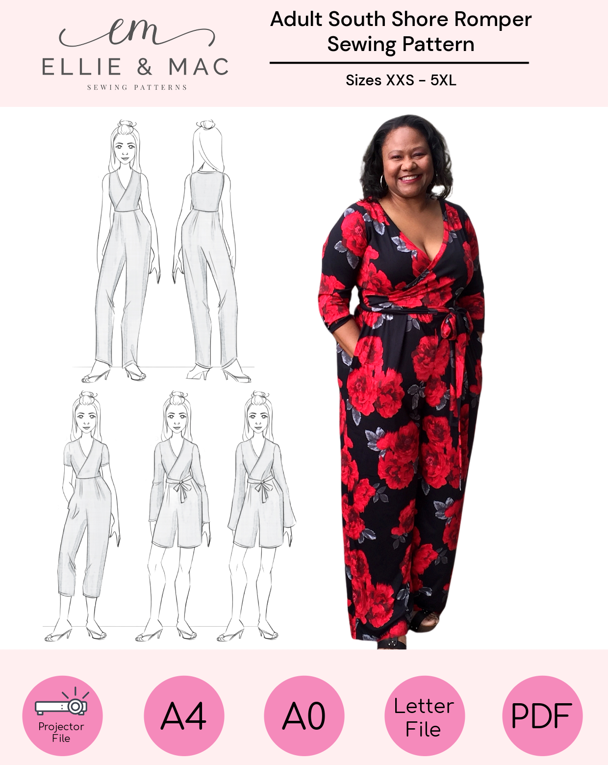 Adult South Shore Romper Pattern