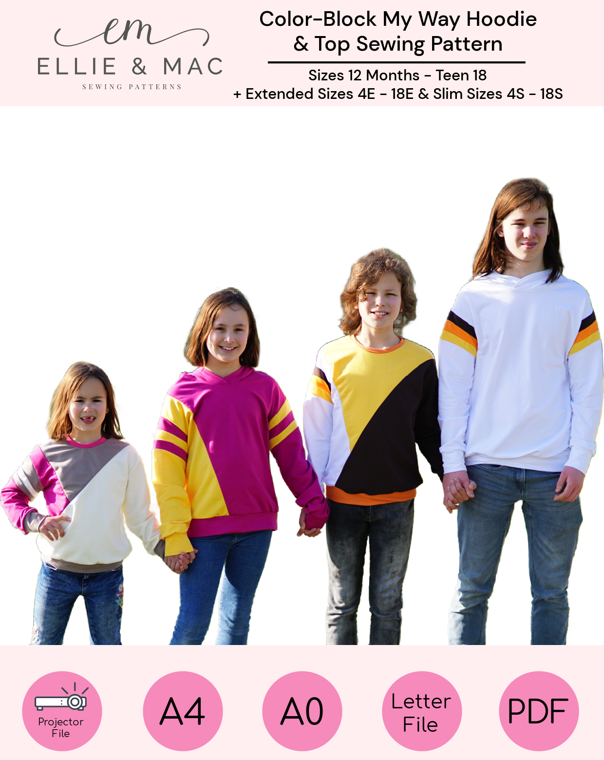 Kids Color-Block My Way Hoodie & Top