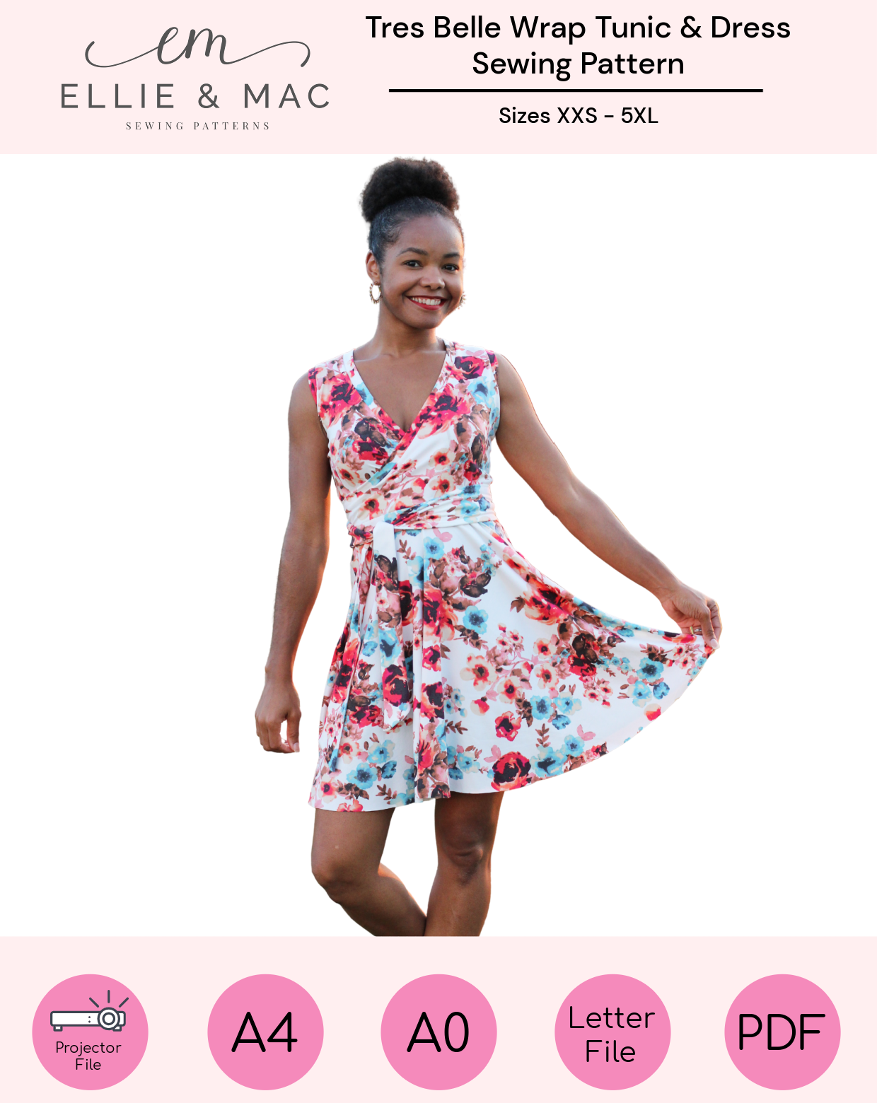 Tres Belle Wrap Tunic & Dress Pattern