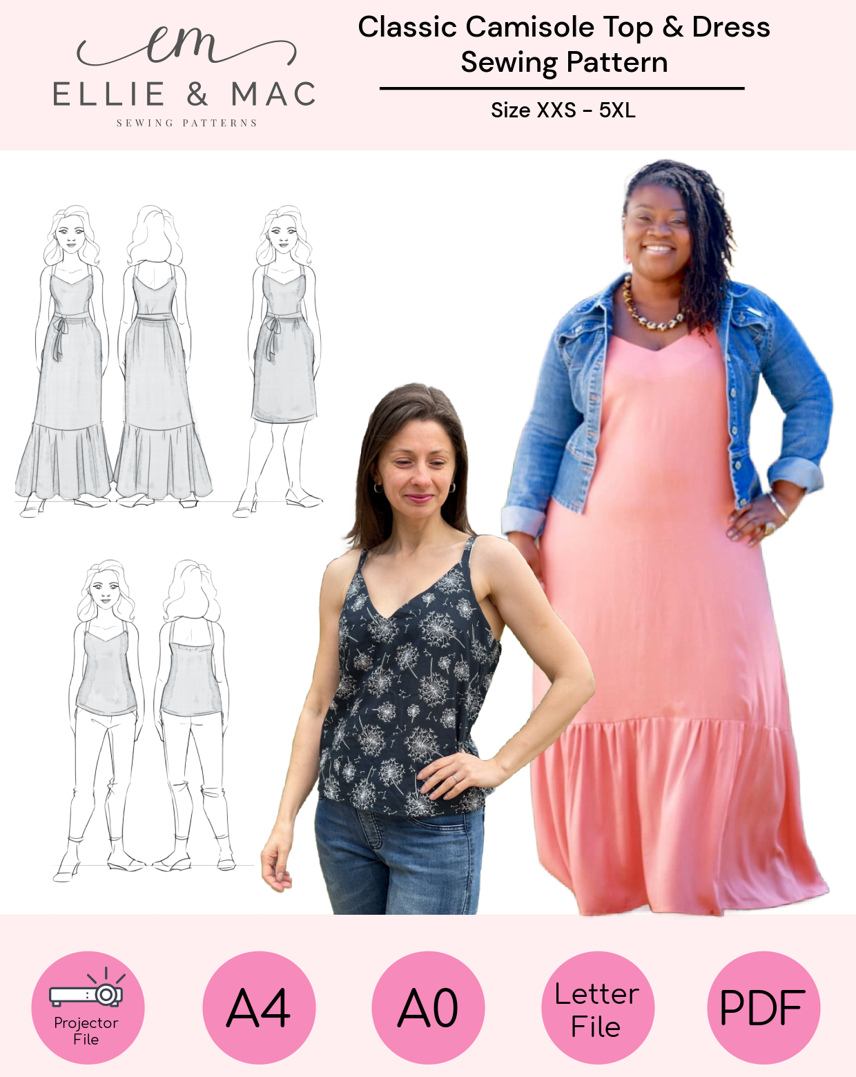 Classic Camisole Top & Dress Pattern