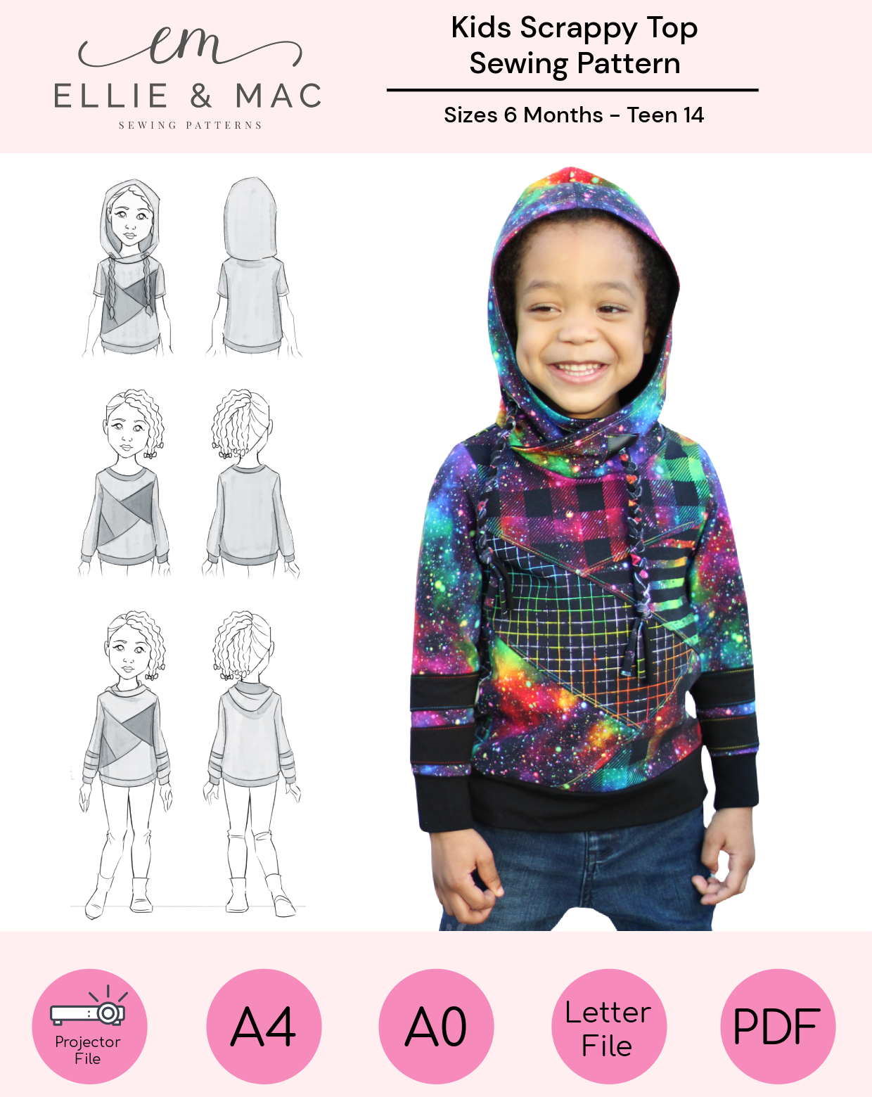 Kids Sew Scrappy Top Pattern