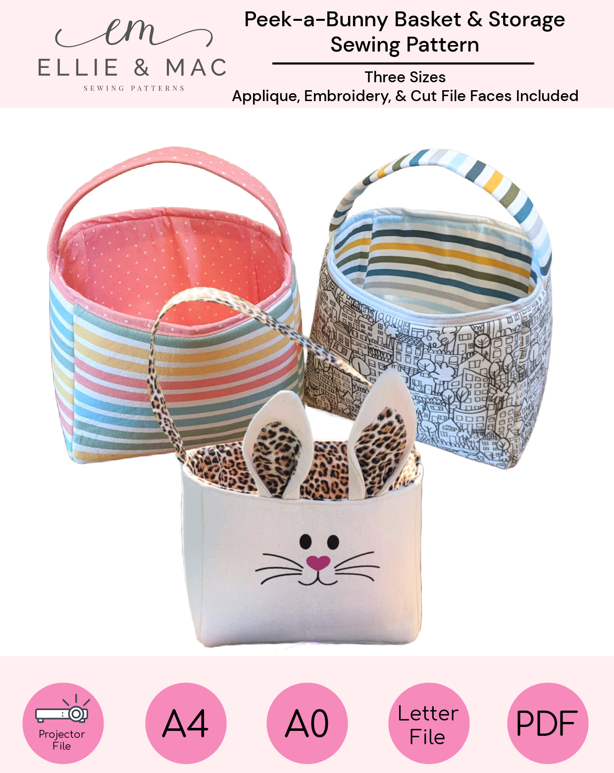 Peek-a-Bunny Basket & Storage Pattern