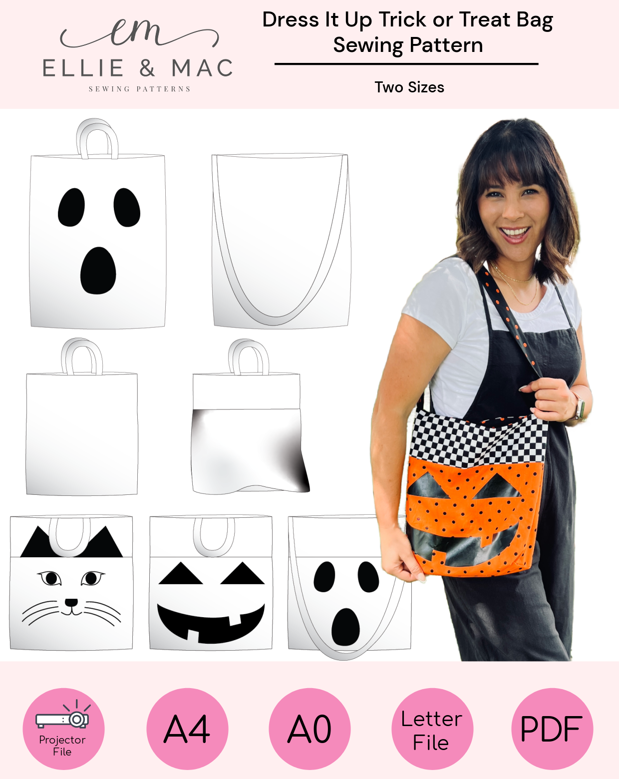 Dress It Up Trick or Treat Bag Pattern