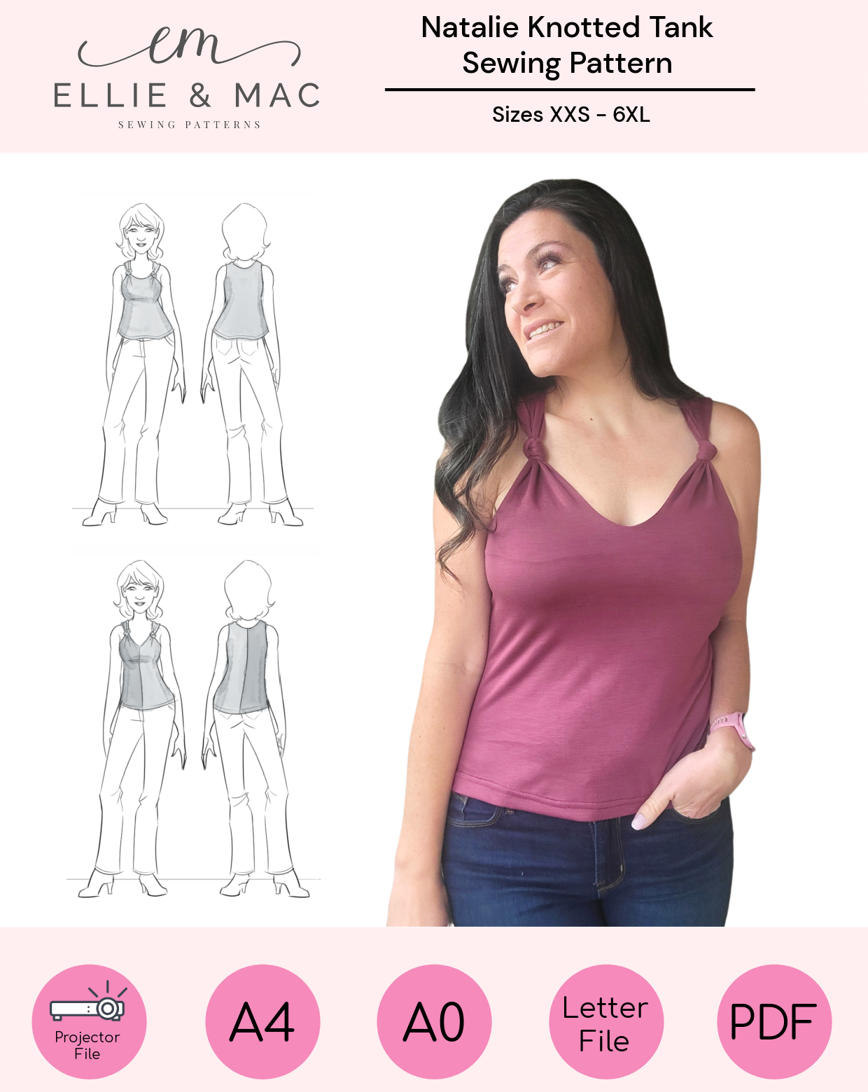 Natalie Knotted Tank Top Pattern