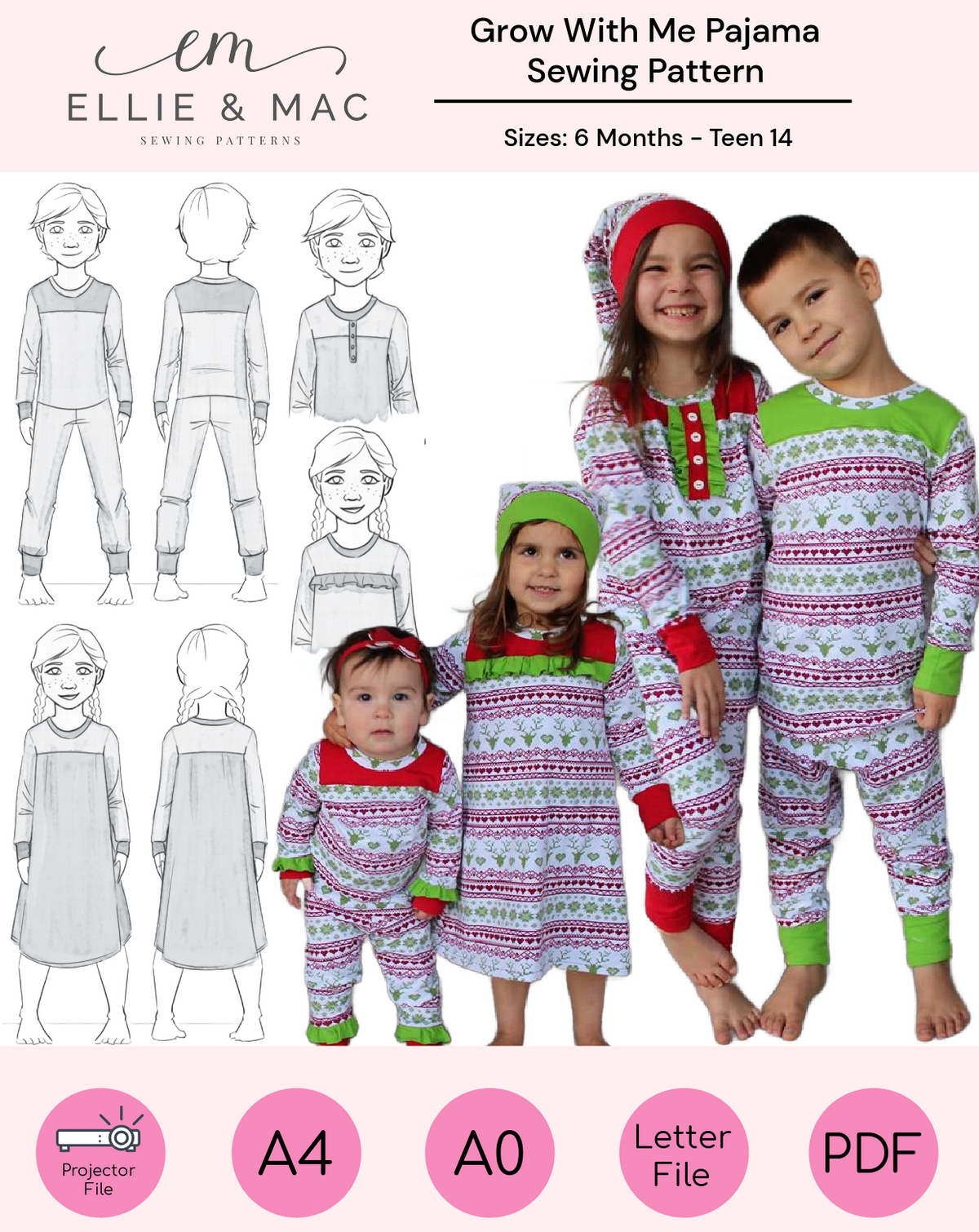 Simple pyjama pattern sale