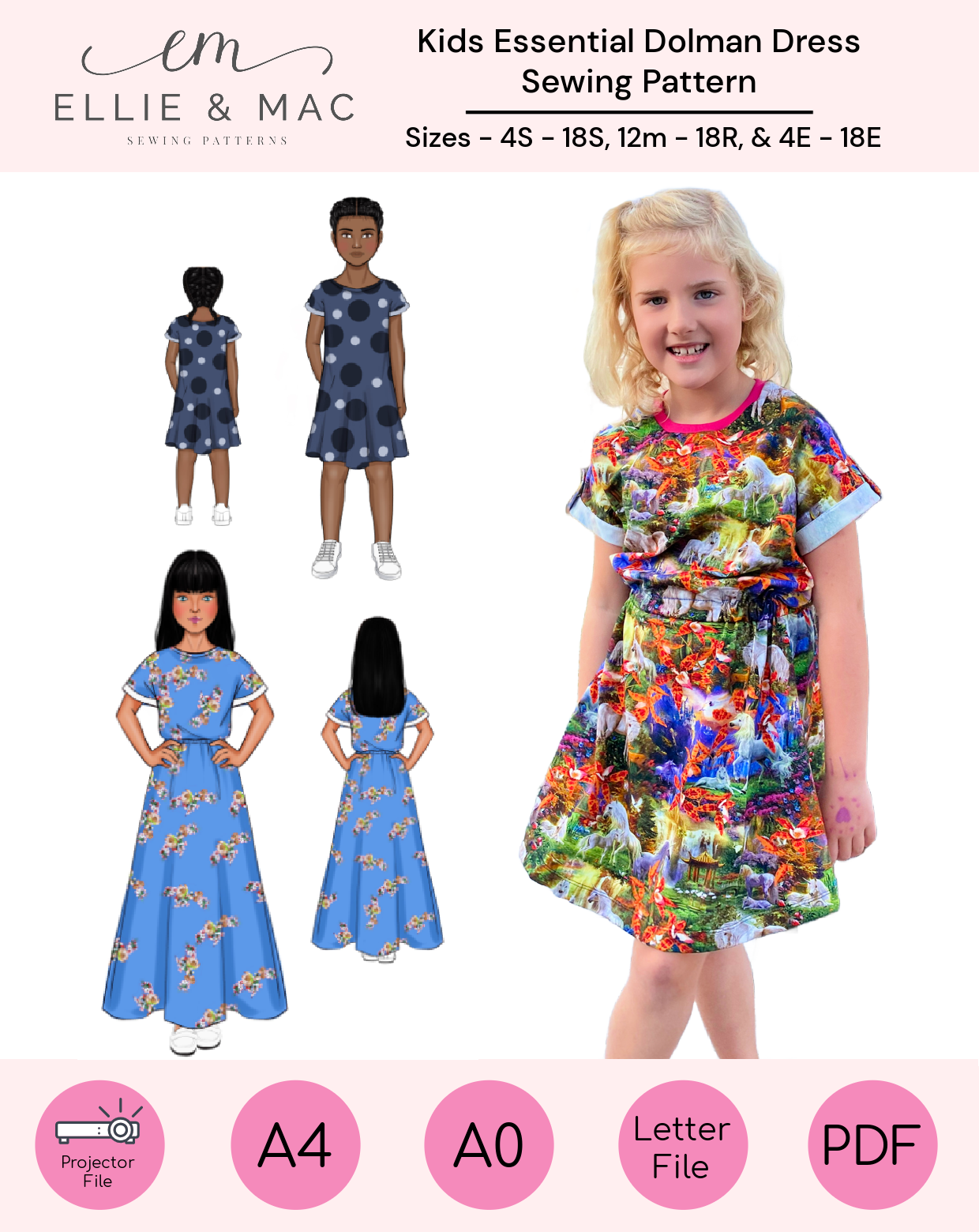 Kids Essential Dolman Dress