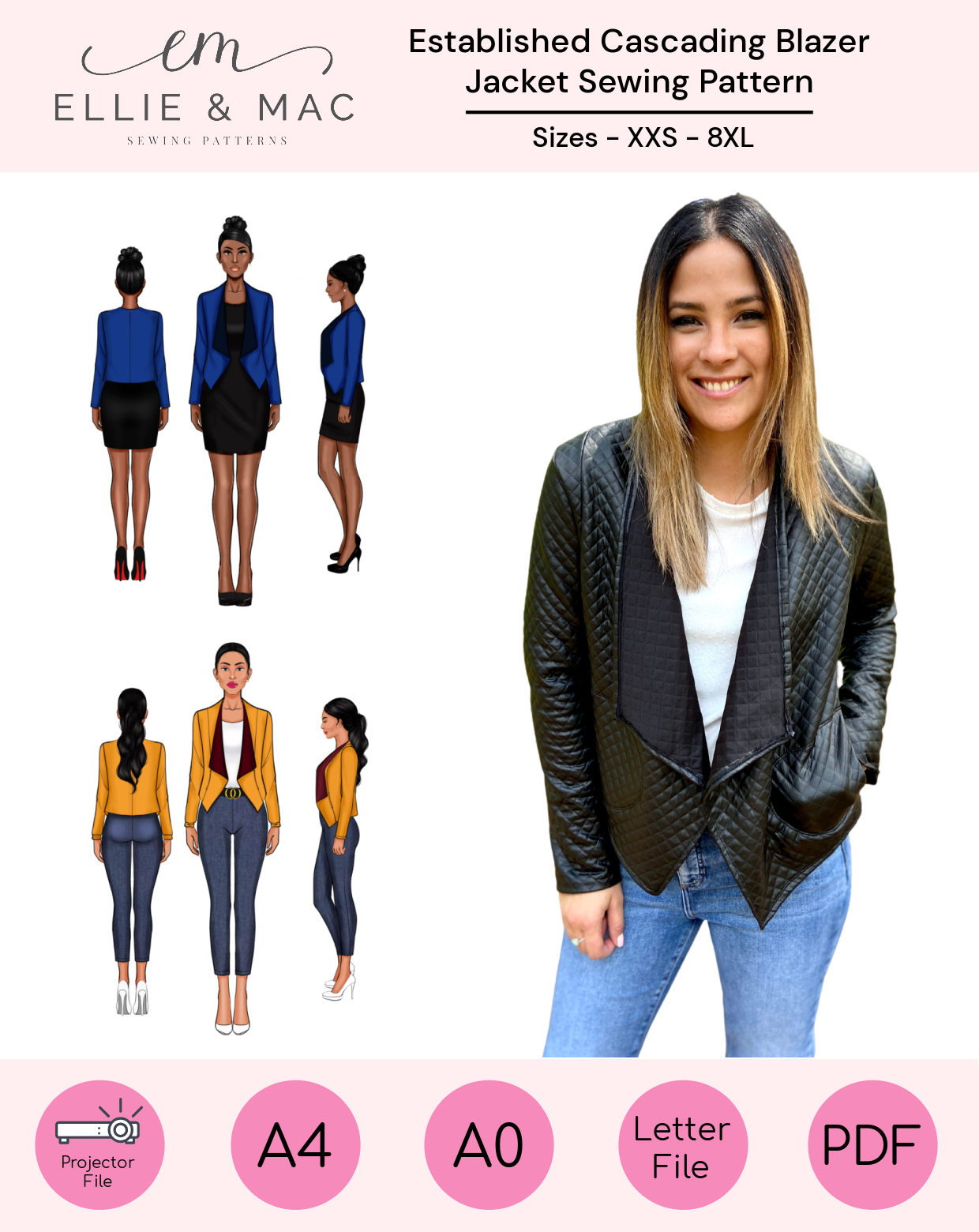 The Established Cascading Blazer Jacket Pattern