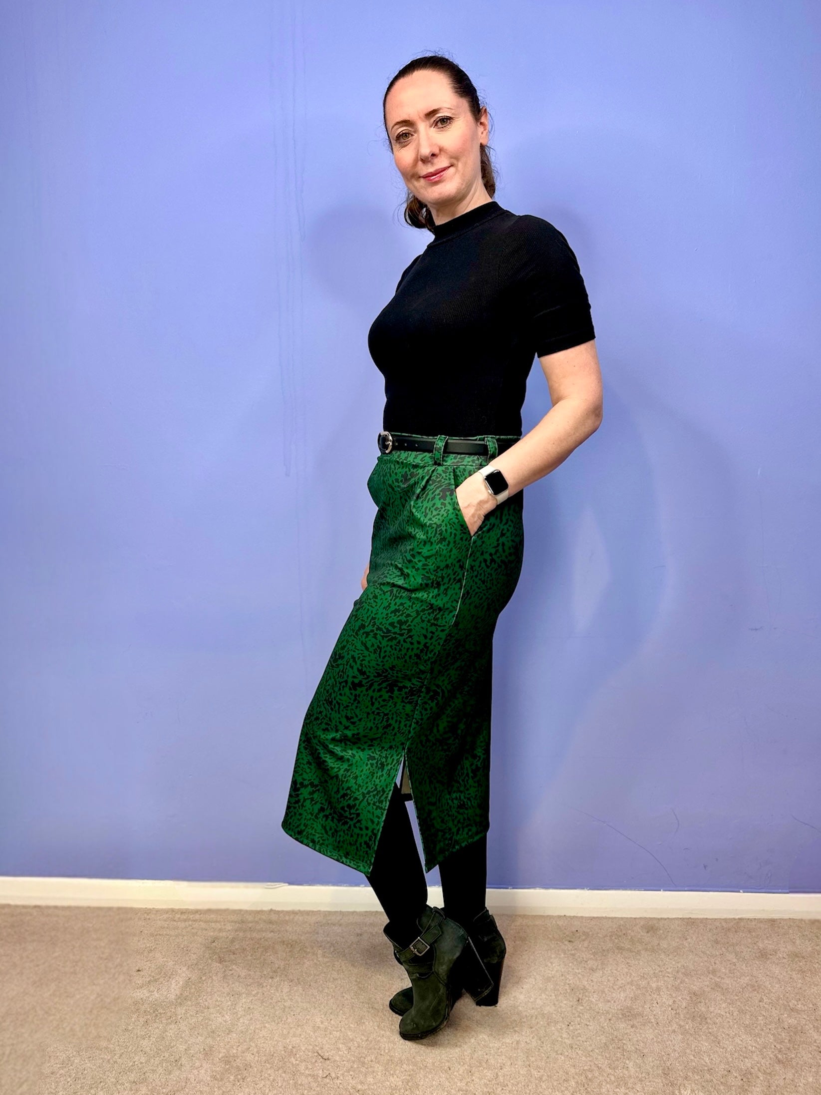 Jasmine Jogger Skirt in Midi Length PDF Sewing Pattern by Ellie and Mac