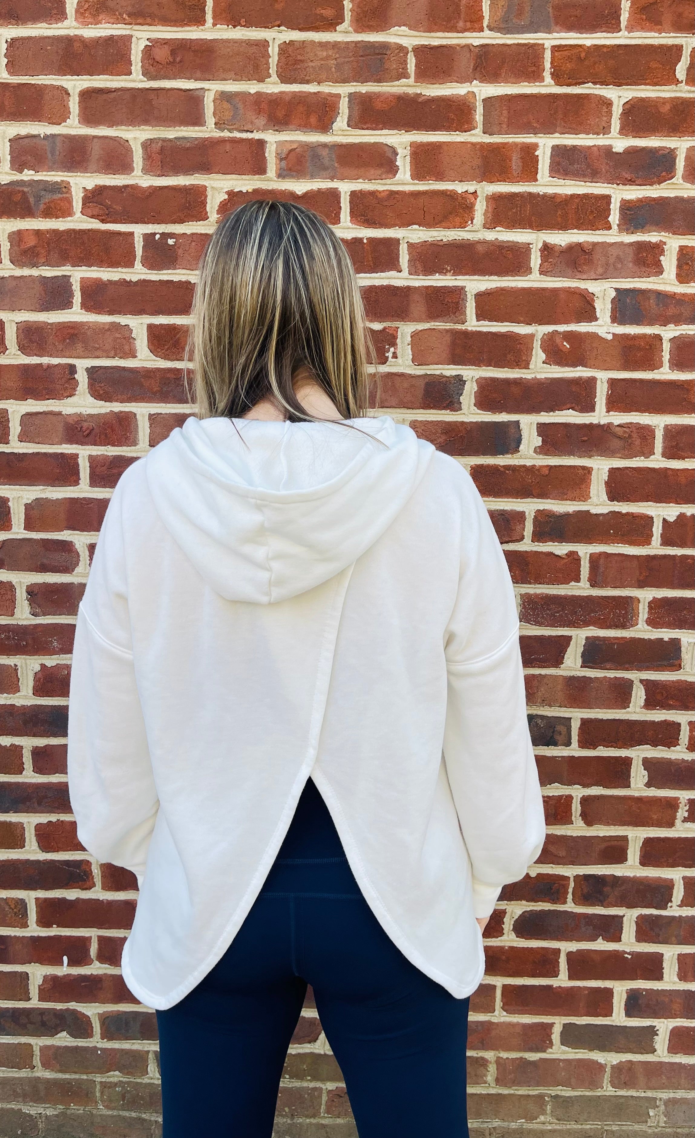 Kristen Criss Cross Back Hooded Sweater Pattern