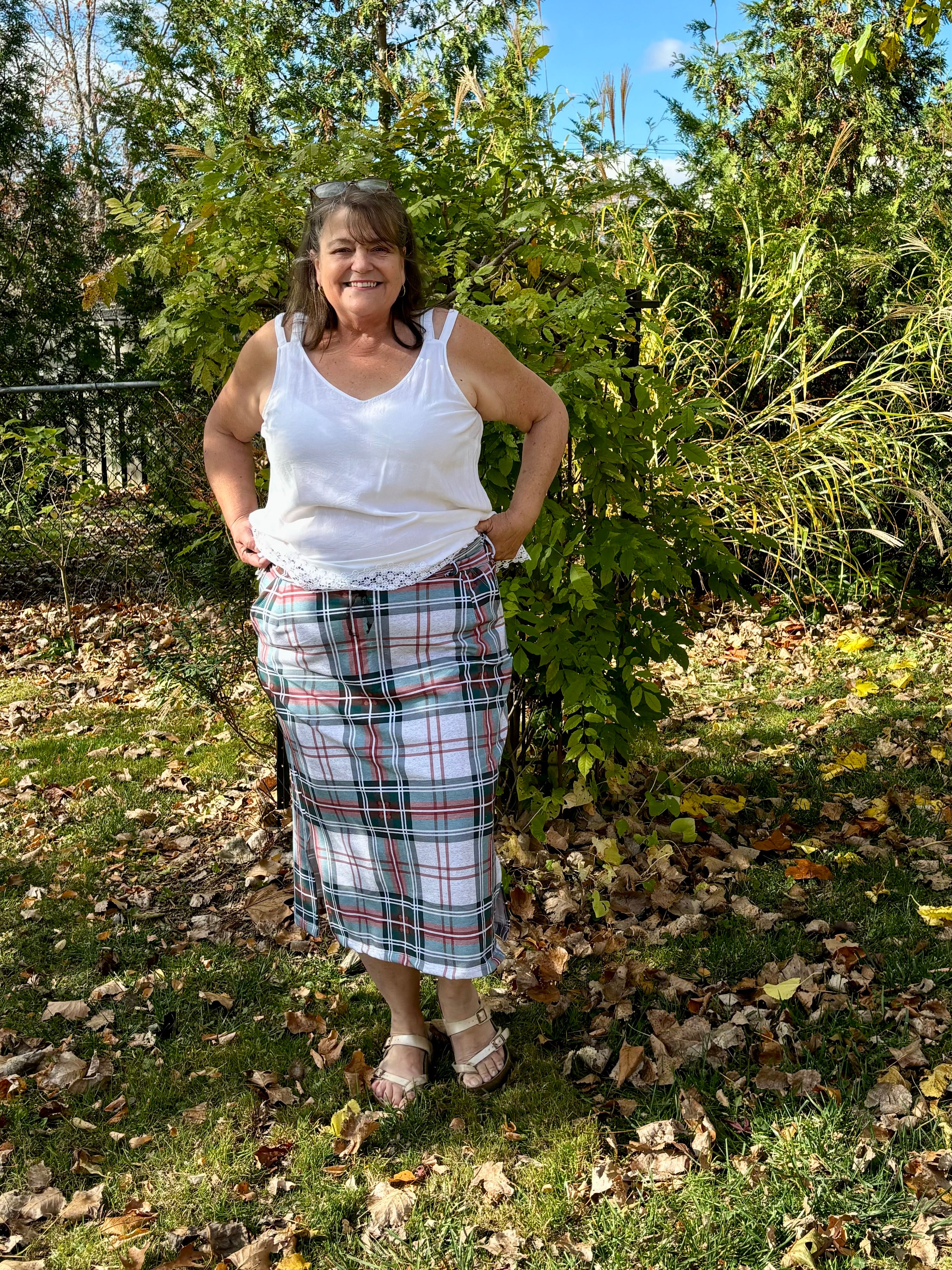 Jasmine Jogger Skirt in Midi Length PDF Sewing Pattern by Ellie and Mac 