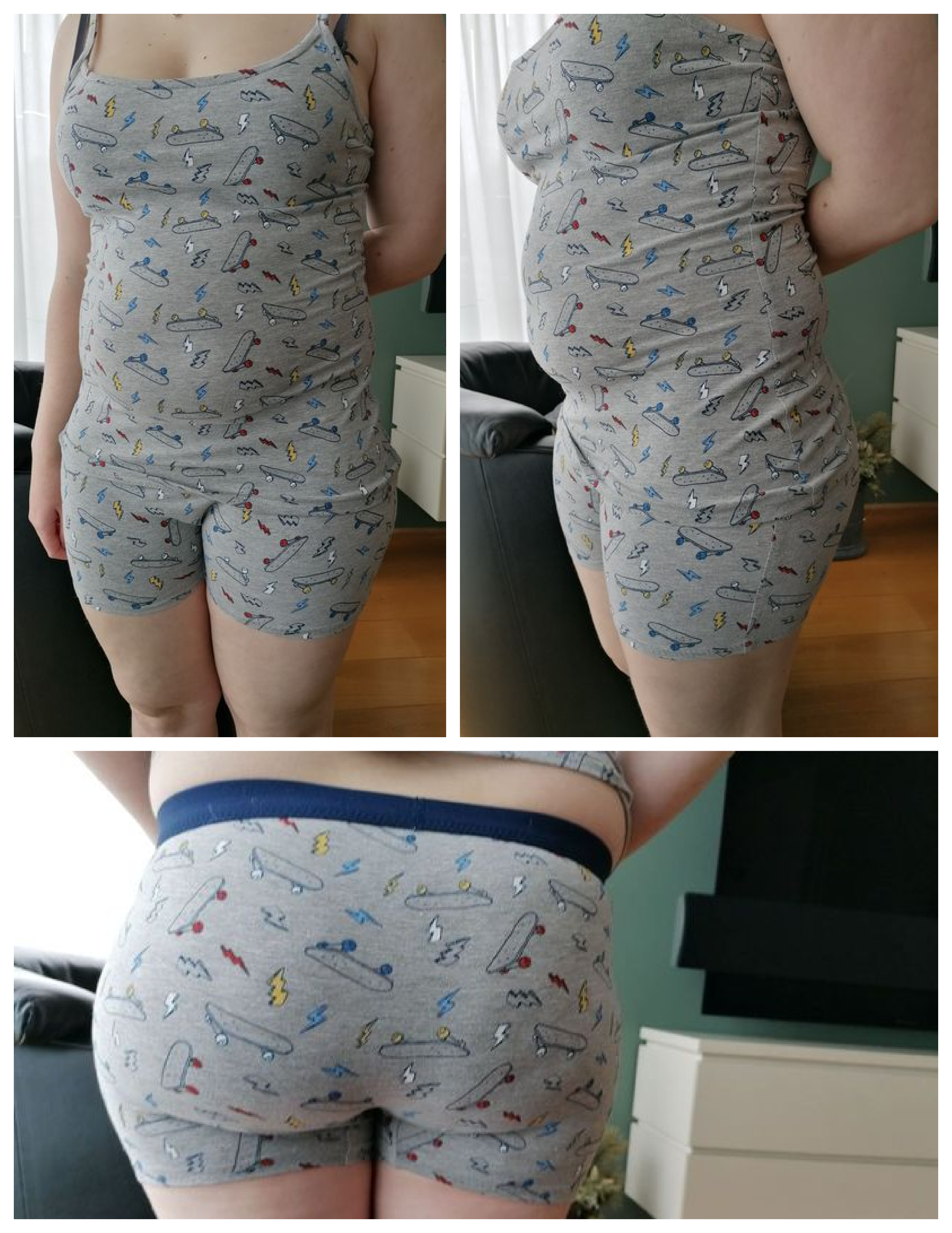 Smooth Anti-Chafing Slip Shorts Pattern