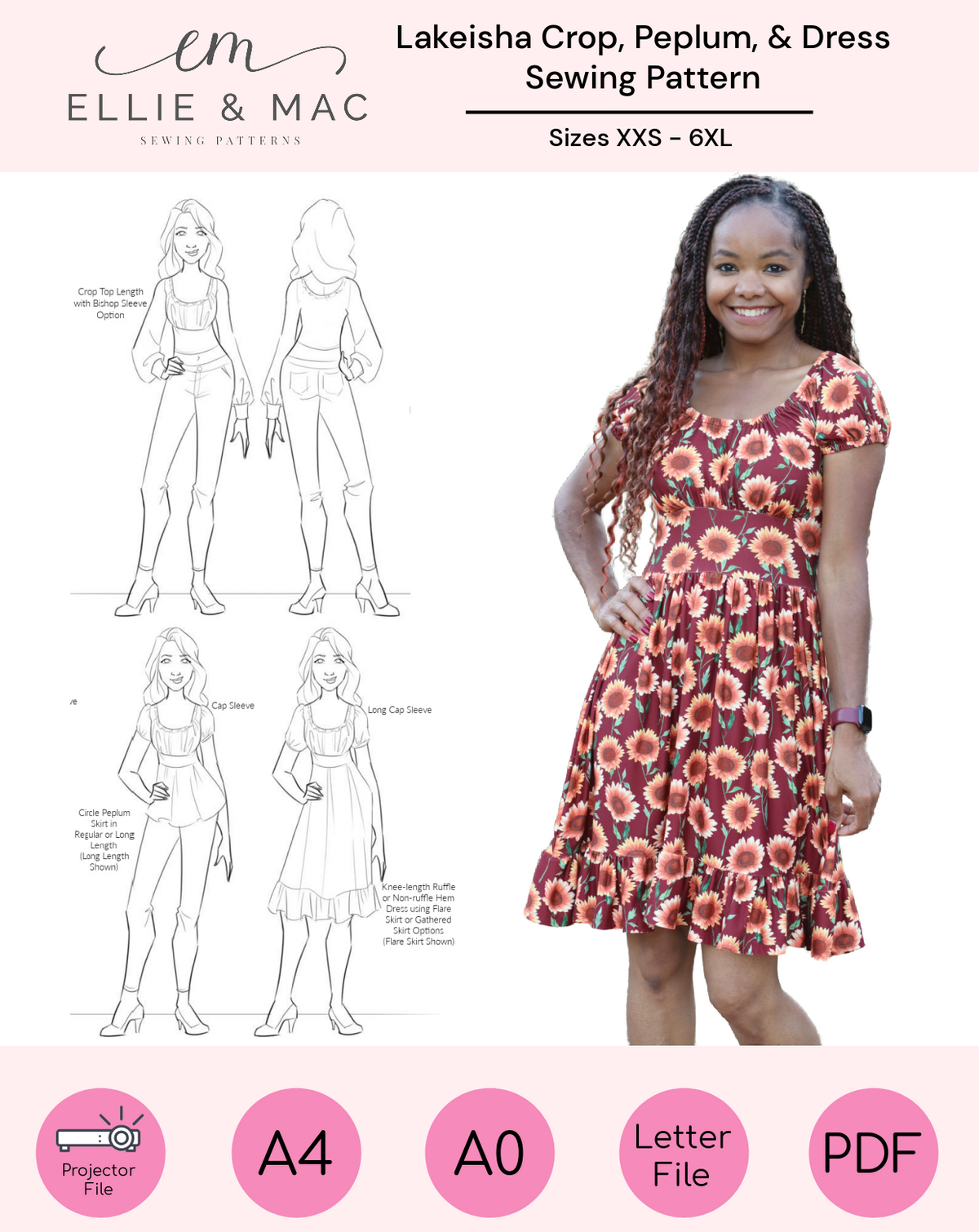 N6096 | New Look Sewing Pattern Misses' Dresses | New Look