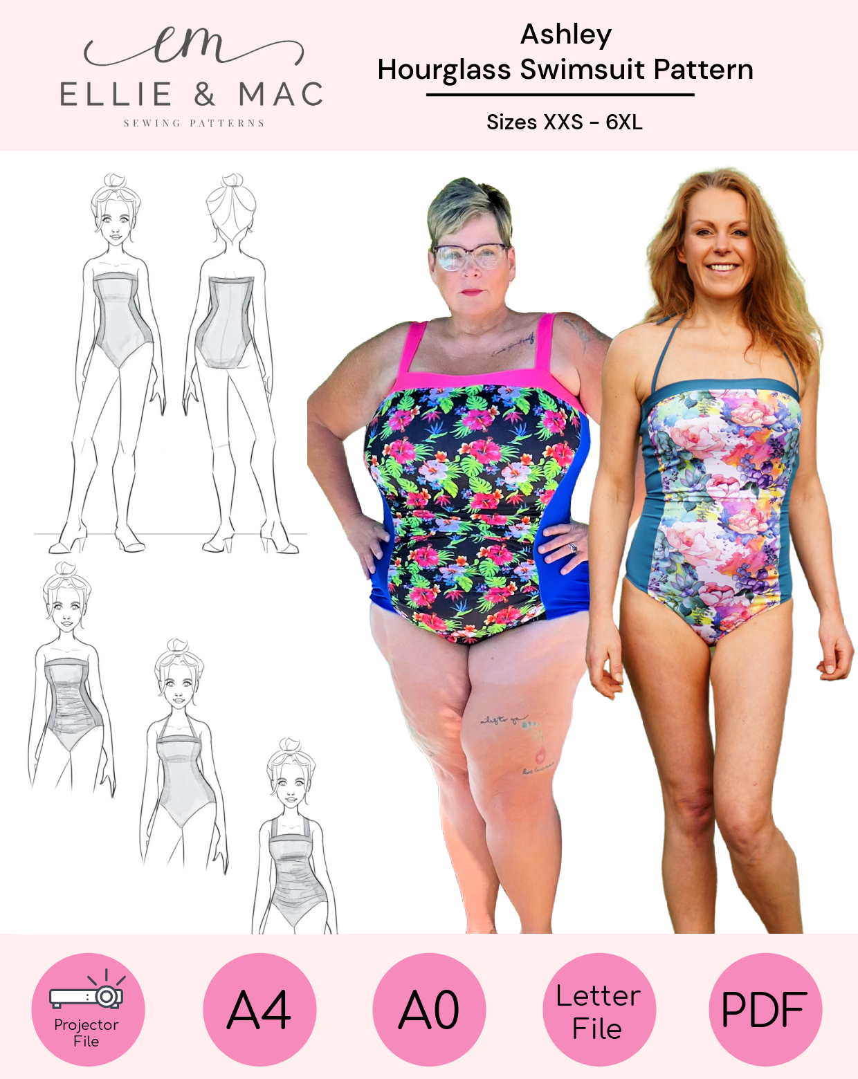 Ashley Hourglass Swimsuit Pattern