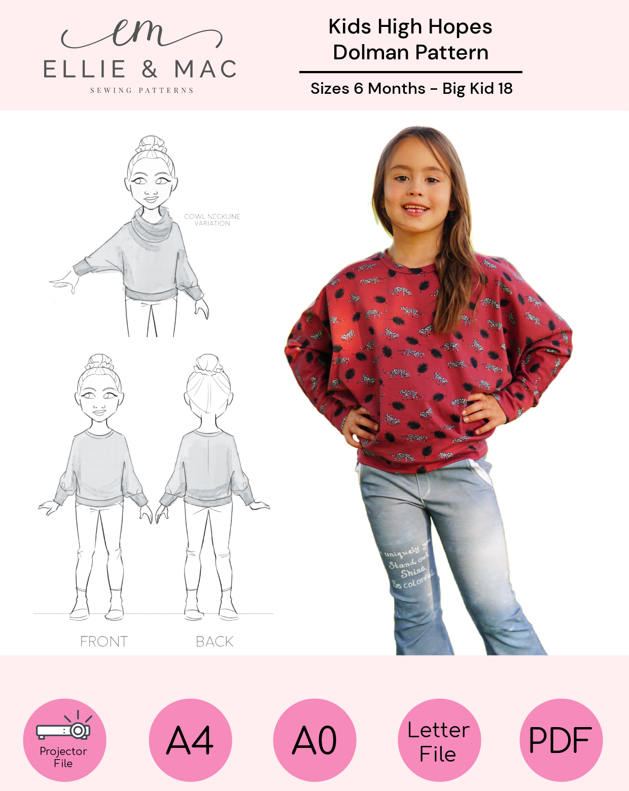 Kids High Hopes Dolman Pattern