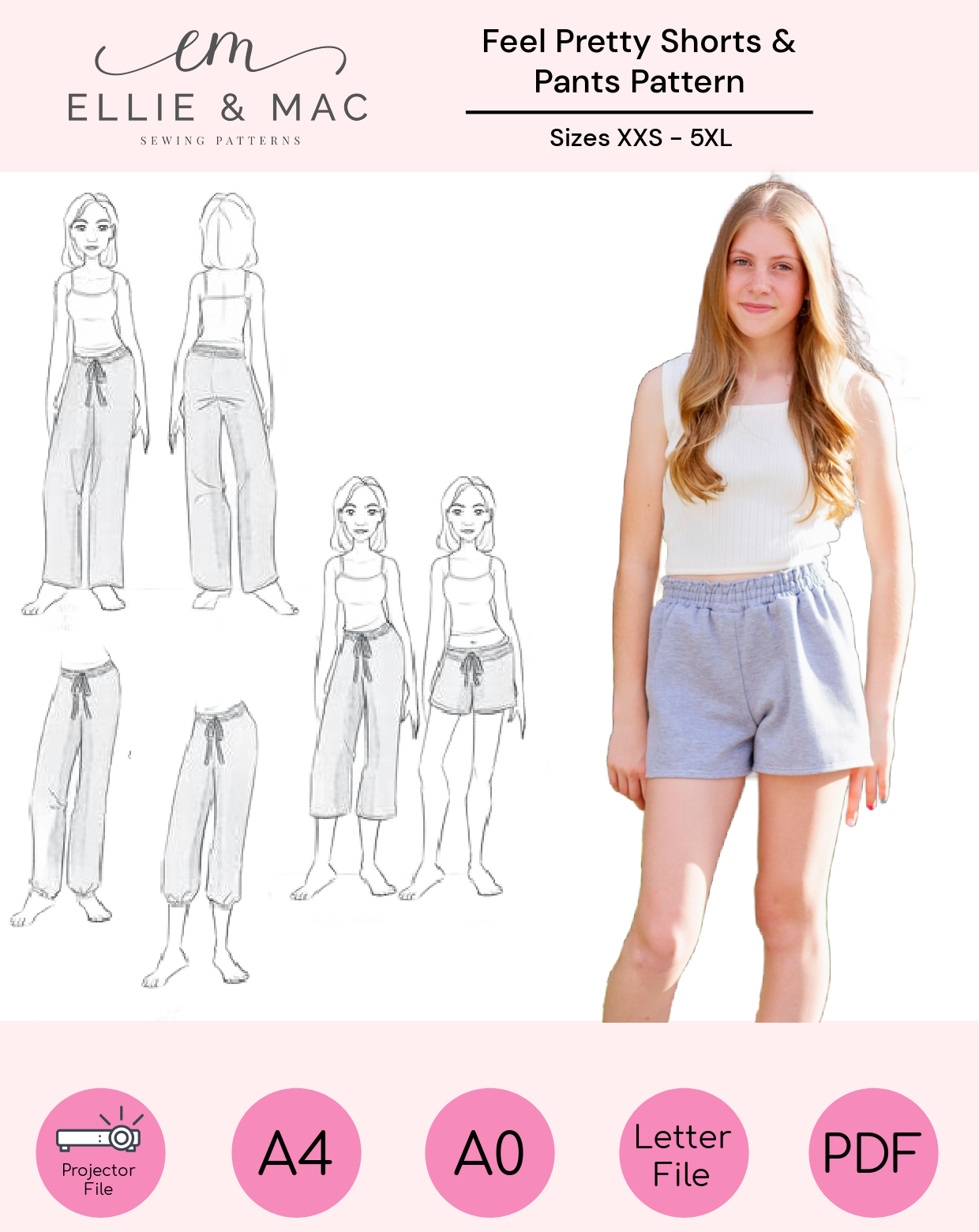 Feel Pretty Shorts & Pants Pattern