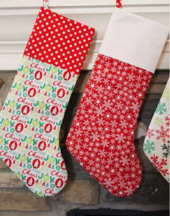 Free Holiday Stocking PDF Sewing Pattern by Ellie and Mac Sewing patterns