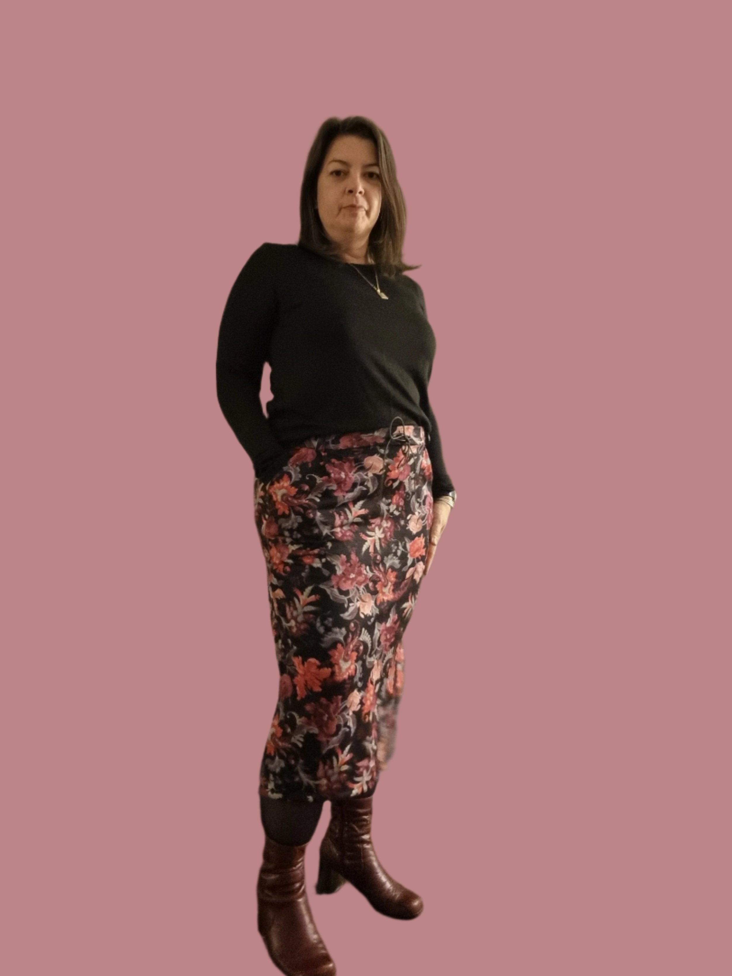 Jasmine Jogger Skirt in Midi Length PDF Sewing Pattern by Ellie and Mac 