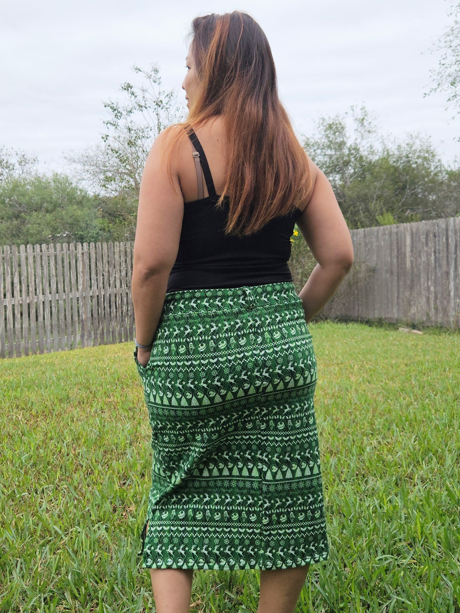 Jasmine Jogger Skirt in Midi Length PDF Sewing Pattern by Ellie and Mac 