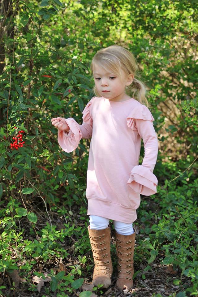 Girl's Be Determined Top, Tunic & Dress Pattern - Ellie and Mac, Digital (PDF) Sewing Patterns | USA, Canada, UK, Australia