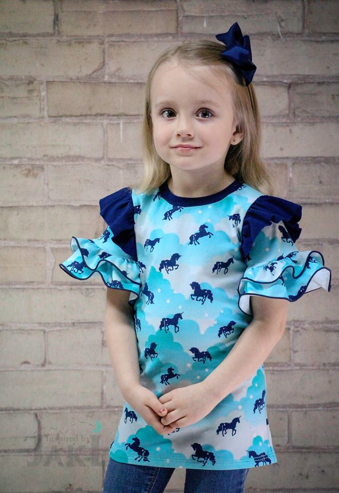 Girl's Be Determined Top, Tunic & Dress Pattern - Ellie and Mac, Digital (PDF) Sewing Patterns | USA, Canada, UK, Australia