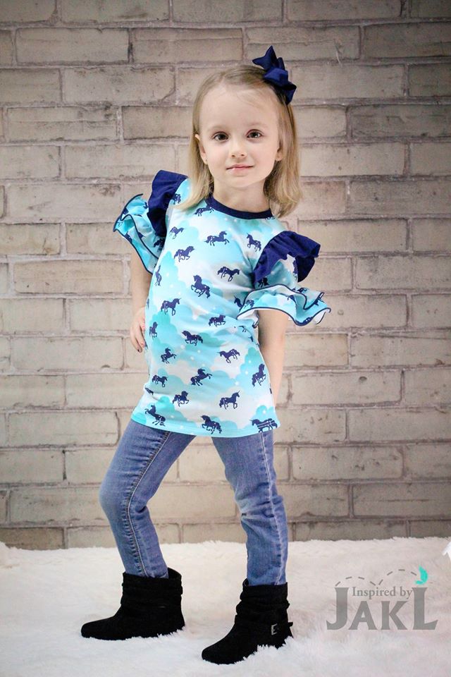 Girl's Be Determined Top, Tunic & Dress Pattern - Ellie and Mac, Digital (PDF) Sewing Patterns | USA, Canada, UK, Australia