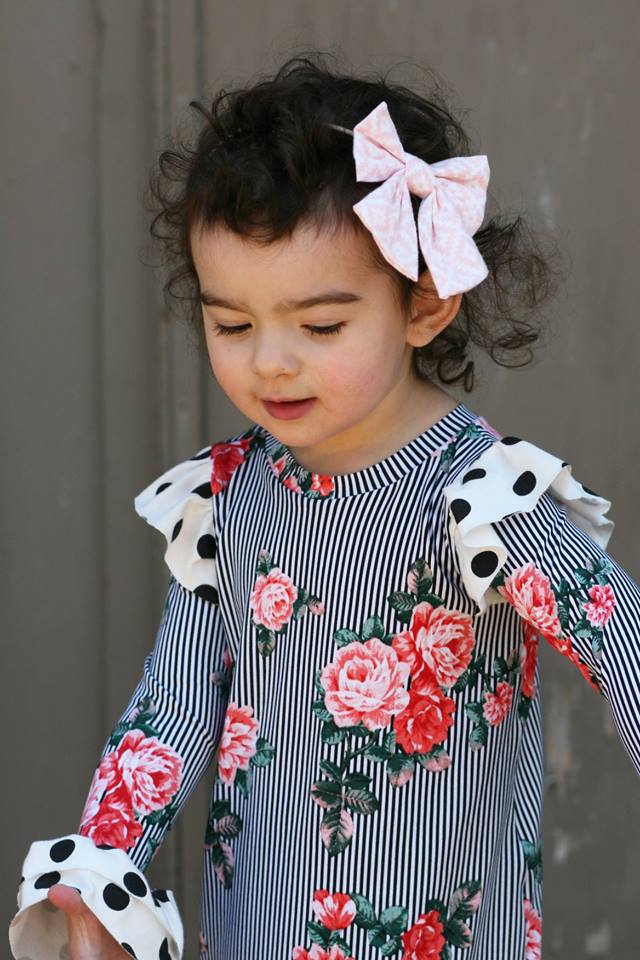 Girl's Be Determined Top, Tunic & Dress Pattern - Ellie and Mac, Digital (PDF) Sewing Patterns | USA, Canada, UK, Australia