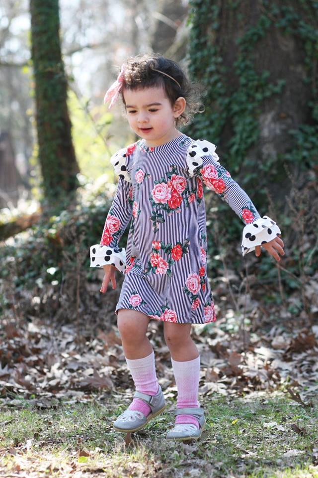 Girl's Be Determined Top, Tunic & Dress Pattern - Ellie and Mac, Digital (PDF) Sewing Patterns | USA, Canada, UK, Australia