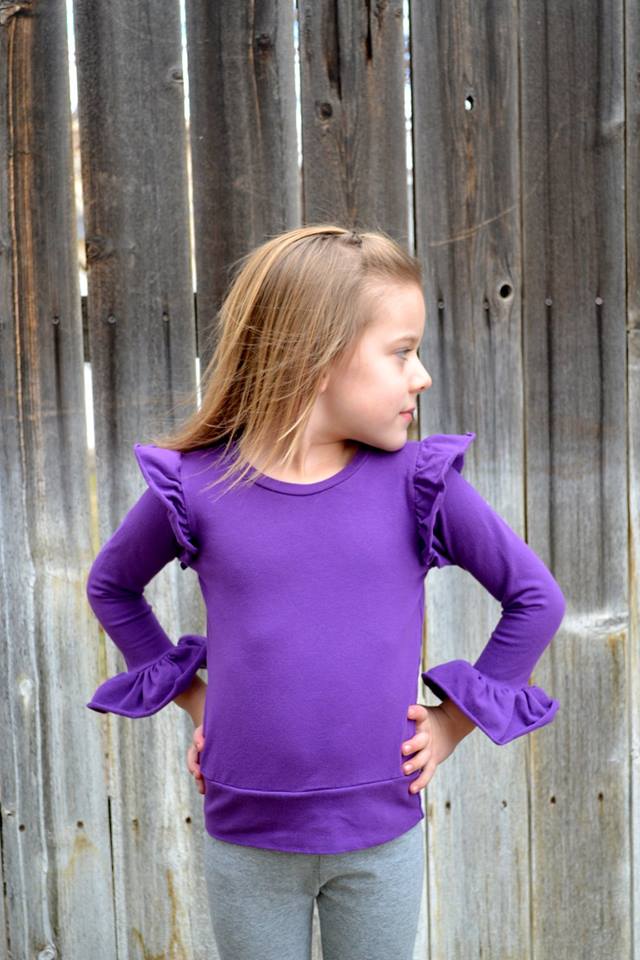 Girl's Be Determined Top, Tunic & Dress Pattern - Ellie and Mac, Digital (PDF) Sewing Patterns | USA, Canada, UK, Australia