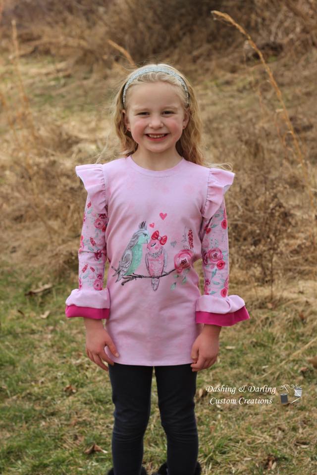 Girl's Be Determined Top, Tunic & Dress Pattern - Ellie and Mac, Digital (PDF) Sewing Patterns | USA, Canada, UK, Australia