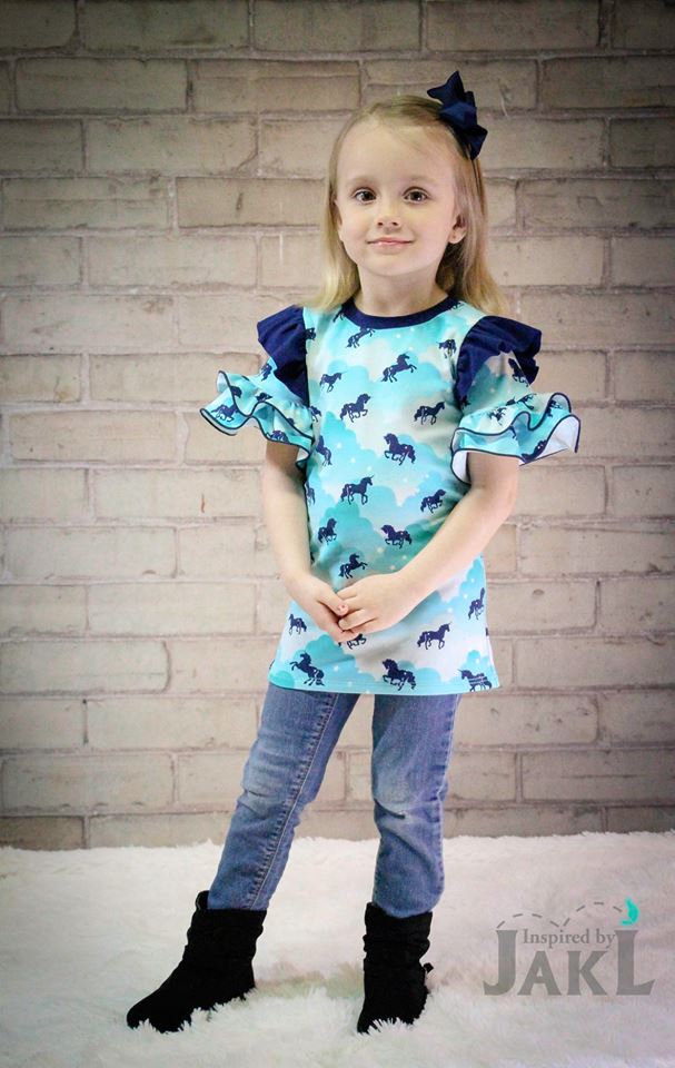 Girl's Be Determined Top, Tunic & Dress Pattern - Ellie and Mac, Digital (PDF) Sewing Patterns | USA, Canada, UK, Australia