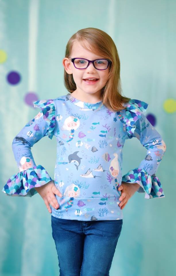 Girl's Be Determined Top, Tunic & Dress Pattern - Ellie and Mac, Digital (PDF) Sewing Patterns | USA, Canada, UK, Australia