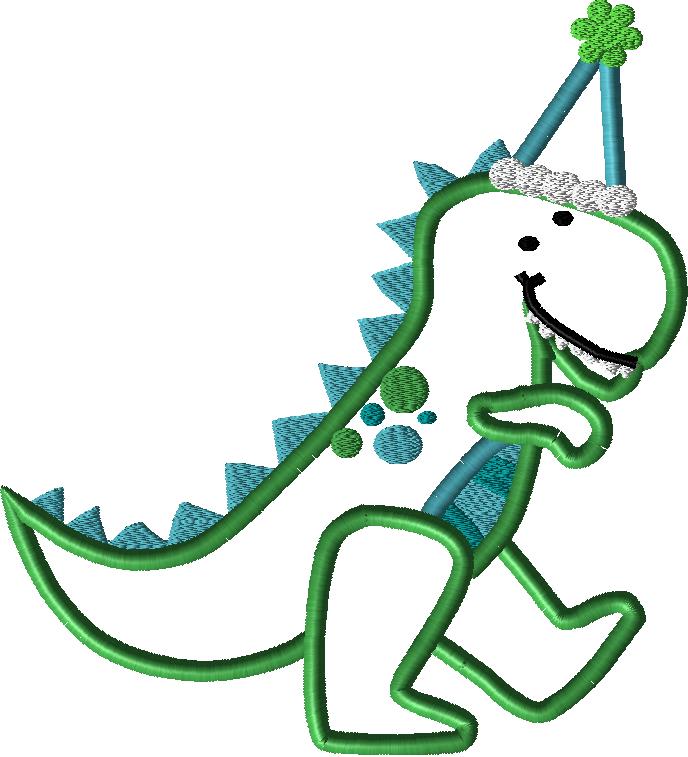 Birthday Dinosaur Applique Design - Ellie and Mac, Digital (PDF) Sewing Patterns | USA, Canada, UK, Australia